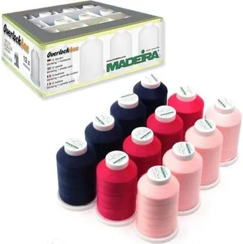 Nit Sada nití OVERLOCK BOX 3+1 – Madeira varianta Navy & Pink