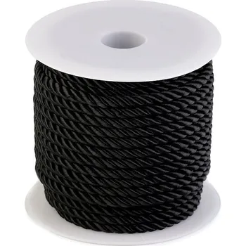 Šňůra kroucená Ø5 mm černá 20 m