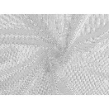 Dekorační síťka elastická / síťovaný úplet s leskem stříbrná 1 m