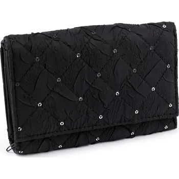 Peněženka Dámská peněženka textilní s flitry 10x15 cm černá 1 ks