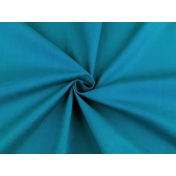 Bavlněná látka / plátno jednobarevná METRÁŽ - 57 (21) modrá tyrkys