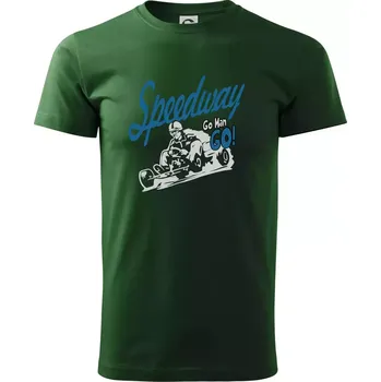 Pánské tričko Motokara speedway - Triko extra velké (5-8XL) - 7XL ( Lahvově zelená )