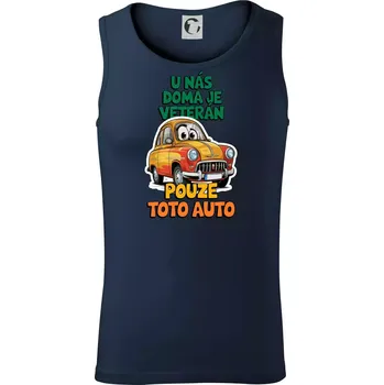 U nás doma je veterán pouze toto auto barevný nápis - Tílko pánské Core - L ( Námořní modrá (velmi tmavá - téměř černá) )