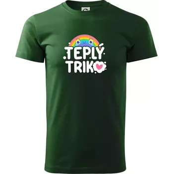Teplý triko - Triko extra velké (5-8XL) - 7XL ( Lahvově zelená )
