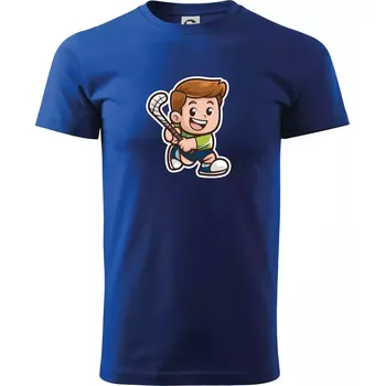 Pánské tričko Ikona pozemní hokej kluk - Triko extra velké (5-8XL) - 7XL ( Královská modrá )