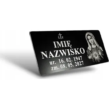 Obraz Náhrobní deska na hrob, matná 10 cm x 23 cm
