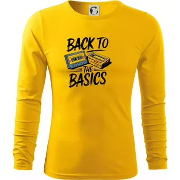 Pánské oblečení Back to the basics 90s - Triko s dlouhým rukávem FIT-T long sleeve - S ( Žlutá )
