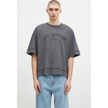 Pánské tričko Bavlněné tričko Alpha Industries Open Edge šedá barva, s aplikací, 148505, L, 90X