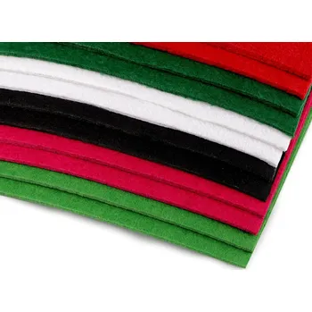 Jehla na filcování Látková dekorativní plsť / filc 20x30 cm mix 2 ks