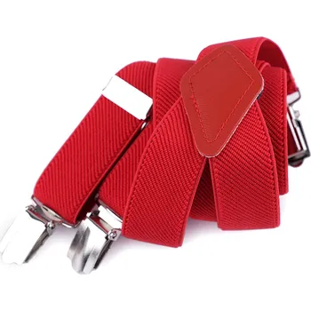 Kšandy Dětské šle jednobarevné červená 1 ks