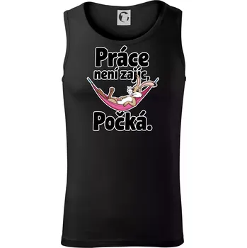 Práce není zajíc, počká. - Tílko pánské Core - 2XL ( Černá )