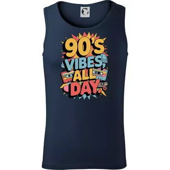 90s vibes all day - Tílko pánské Core - M ( Námořní modrá (velmi tmavá - téměř černá) )