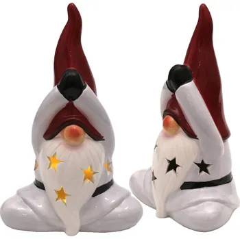 Vánoční dekorace VÁNOČNÍ FIGURKA MIKULÁŠ SKŘÍTEK JÓGA LED 20CM