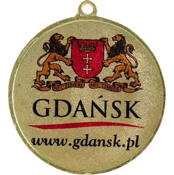 Zlatá medaile s prostorem pro emblém 50 mm - ocelová medaile s potiskem luxor jet