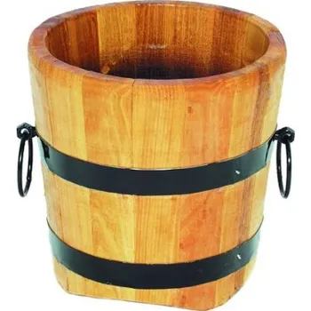 Květináč Květináč dřevěný, výška x průměr 30x30 cm