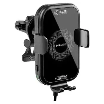 Držák OBAL:ME GravCharger 15W gravity bezdrátový nabíjecí do auta vč. kabelu černý