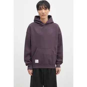 Pánská mikina Mikina Alpha Industries Logo BP Hoody pánská, fialová barva, s kapucí, s potiskem, 146336, L, 49X