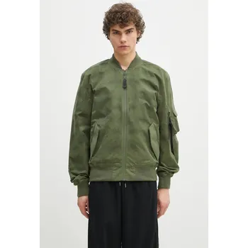 Pánský bomber Bomber bunda Alpha Industries L-2B Laser Cut Flight Jacket II zelená barva, přechodná, oversize, 756120.01, XXL, 78X