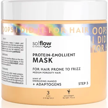 Vlasová regenerace so!flow Medium Porosity Hair Protein-Emollient Mask maska na vlasy proti krepatění 400 ml