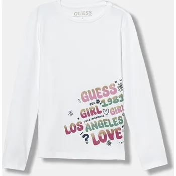 Dívčí oblečení Dětské tričko s dlouhým rukávem Guess K5YI22.K6YW4.9BYA bílá 00X, vel. 105-112