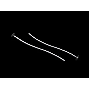 Knot na svíčky s plíškem 13,4 cm bílá 100 ks