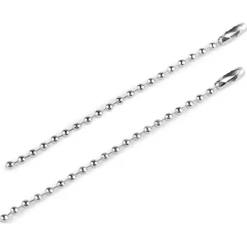 Řetízek Kuličkový řetízek 8 cm poutko, malé, nikl