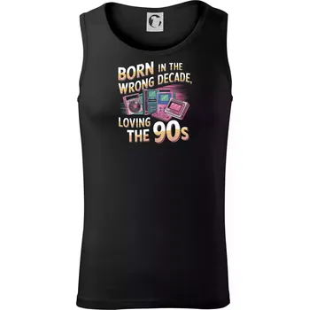 Born in the Wrong Decade, Loving the 90s - Tílko pánské Core - 2XL ( Černá )