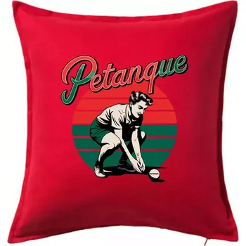 Polštář Petanque žena - Polštář 50x50 - 50x50 - Včetně výplně ( Červená )