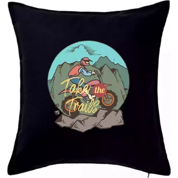 Polštář Offroad Moto - Polštář 50x50 - 50x50 - Pouze potah ( Černá )