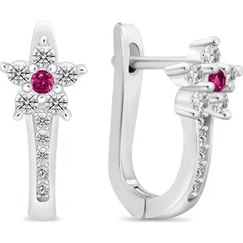 Náušnice Brilio Silver Krásné stříbrné náušnice se zirkony EA1005WR + 2 měsíce na vrácení zboží