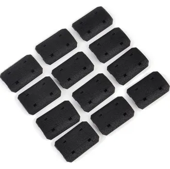 Airsoft Gumové krytky typu M-LOK, 12 kusů - Černé