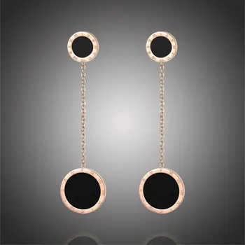 Náušnice Victoria Filippi Stainless Steel Ocelové náušnice Andrea Gold - chirugická ocel, římské číslice E-E17055-1/56 Zlatá