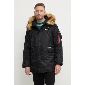 Parka Alpha Industries N3B Airborne pánská, černá barva, zimní, 188141.03, M, 99X