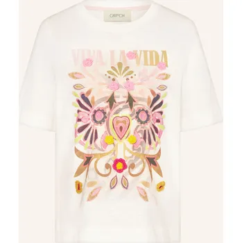 Dámské tričko Cartoon Dámské Tričko S Flitry, krémová / růžová, 46