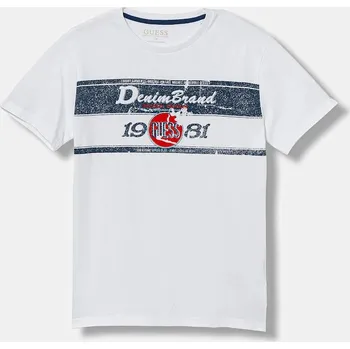 Dětská móda Dětské bavlněné tričko Guess L5YI22.K8HM4.9BYA bílá 00X, vel. 136-146