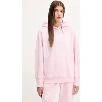 Dámská mikina Bavlněná mikina adidas All SZN dámská, růžová barva, s kapucí, hladká, JV7343 30X, vel. L