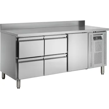 TEFCOLD Chladicí Stůl Nerez CK 7340 + AKCE | š. 180 cm, 4 Šuplík, GN1/1, 1 dveře, Servis ČR