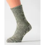 Vlněné, teplé zimní ponožky, sibiřky RADEK, zelené, vysoké, unisex, vel. 42-43