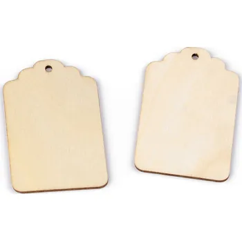 Dřevěný štítek k domalování / dozdobení přírodní sv. 5 ks