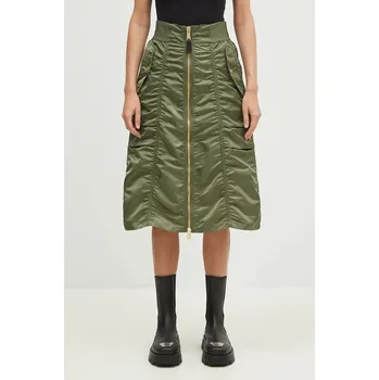 Dámská sukně Sukně Alpha Industries MA-1 Midi Skirt zelená barva, midi, áčková, 148067, M, 78X