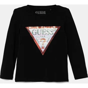 Oblečení a móda Dětské tričko s dlouhým rukávem Guess K4RI30.K6YW1.9BYA černá 99X, vel. 113-118