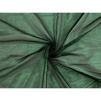 Dekorační síťka elastická / síťovaný úplet s leskem zelená 1 m