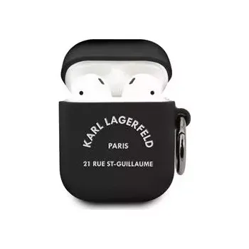 Příslušenství pro sluchátka Karl Lagerfeld Rue St Guillaume Silikonové Pouzdro pro Airpods 1/2 Black