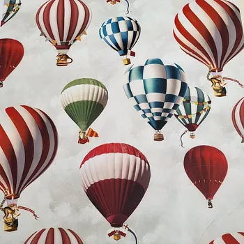 BYTEMA Bavlněná látka BALÓNY montgofeire šíře 140 cm