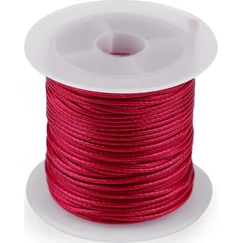 Šňůrka hlazená, lesklá Ø1 mm fuchsiová tm. 25 ks