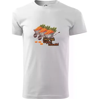 Pánské tričko Doktor říkal - 3 kolečka mrkve - Triko extra velké (5-8XL) - 7XL ( Bílá )
