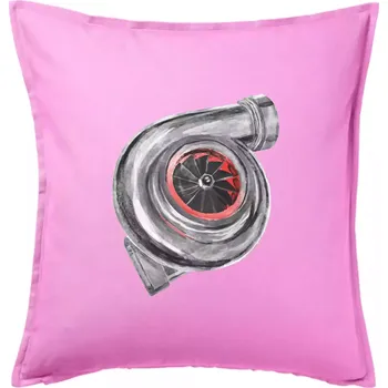Polštář Turbo olejomalba - Polštář 50x50 - 50x50 - Včetně výplně ( Růžová )