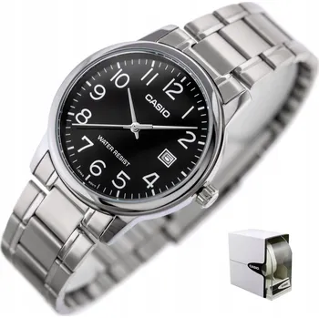 Hodinky PÁNSKÉ HODINKY CASIO BARON + KRABIČKA datumovka stříbrný náramek číslice