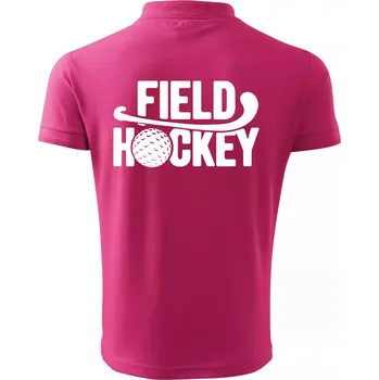 Pánská košile Field hockey míček a nápis - Polokošile pánská Pique Polo 203 - 5XL ( Purpurová )