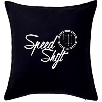 Polštář Speed shift - Polštář 50x50 - 50x50 - Pouze potah ( Černá )